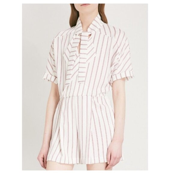 MAJE Imaly Striped Romper In Rayure - Picture 1 of 9